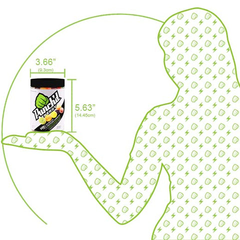 Punchd Energy - Punch’d Energy Gummies 100mg de Cafeína Natural (Frasco com 200 Unidades) – Baixo Índice Glicêmico, Baixa Caloria, Vitamina C