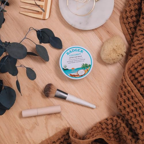 Bálsamo Pós-Sol de Coco Badger com Manteiga de Cacau Orgânica – Hidratante Natural (100g)