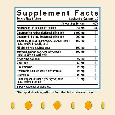 Doctor's Recipes - Receitas do Médico Glucosamina Condroitina MSM Cúrcuma Quercetina, Suplemento de Suporte Articular para Homens – 60 cápsulas