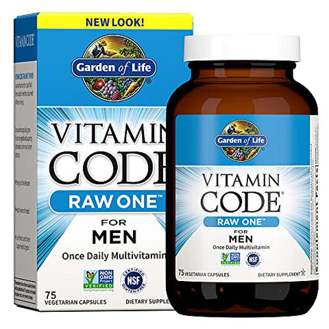 Multivitamínico para Homens, Vitamin Code Raw One – 60 Cápsulas - Garden of Life