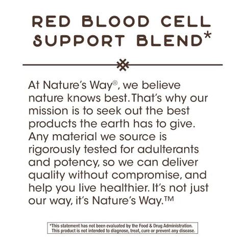 Nature's Way - Nature’s Way Energizing Iron – Suporte às Células Vermelhas do Sangue – 8 mg de Ferro, -200 mcg de Cyanocobalamin – Compre Agora!
