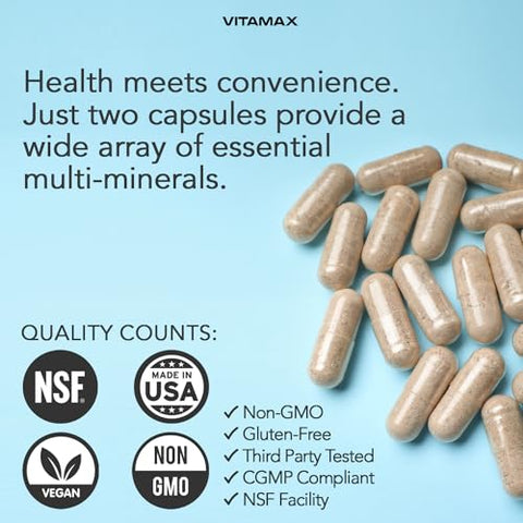 Vitamax - Suplemento Orgânico de Shilajit Puro do Himalaia 10.000mg, Musgo do Mar 2.000mg, Ashwagandha 6.000mg, Alga Marinha 1.000mg, Ginkgo Biloba 500mg – Cápsulas Orgânicas