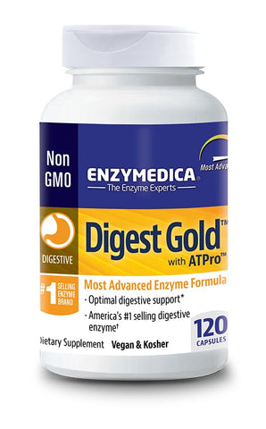 Enzymedica - ENZYMEDICA Digest Gold 120 Cápsulas – Fórmula Digestiva Avançada | Enzimas Digestivas | Saúde Digestiva | 120 CT