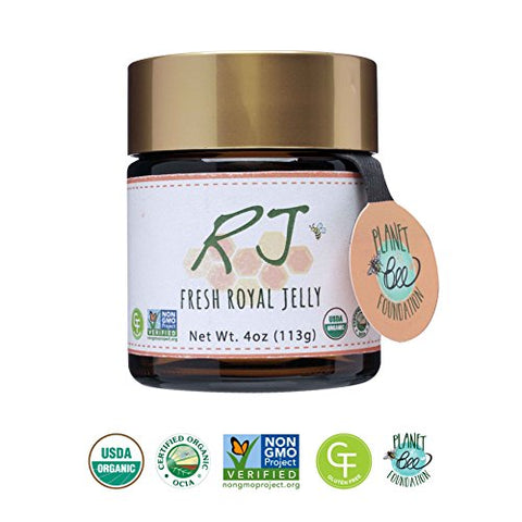 Organic Fresh Royal Jelly – 100% Certificado Orgânico pelo USDA, Não-OGM, Halal, Puro, Livre de Glúten – Um dos Mais Nutritivos – (113g) - Greenbow