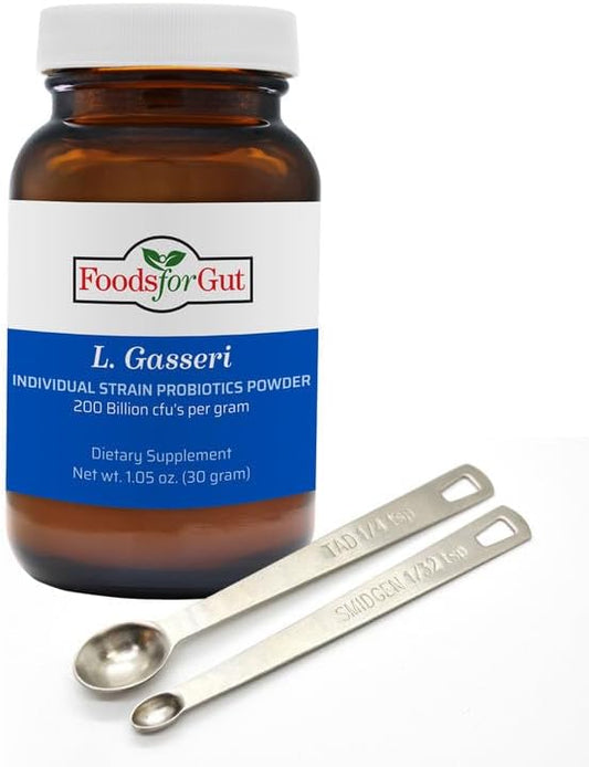 Foods For Gut - Lactobacillus Gasseri Probiótico em Pó 200 Bilhões de UFC | L.Gasseri | Controle de Peso | Promove um Microbioma Equilibrado | Alta Potência (30g)
