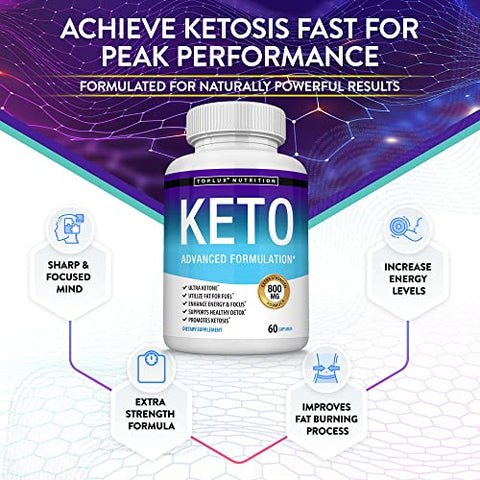 Keto Pills – Dieta de Cetose Natural com Cetonas – Marca Toplux - Toplux