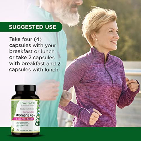 Emerald Laboratories - Emerald Labs – Multivitamínico Clínico para Mulheres 45+ com CoQ10, Vitaminas B e L-Glutathione para Saúde Cardíaca, Fortalecimento Ósseo e Função Metabólica – 120 Cápsulas Vegetais