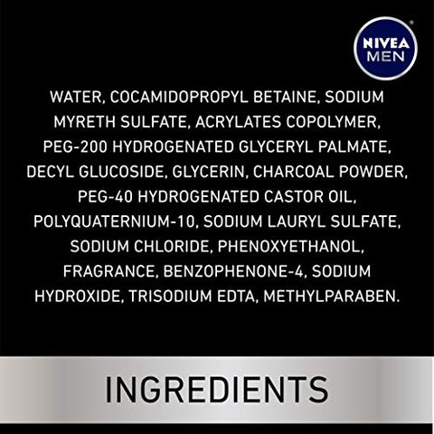 Limpador Facial e Barba DEEP Cleansing com Carvão Natural – 3 Tubos de 100ml cada (3 unidades) - Nivea Men