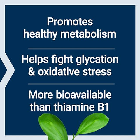 Mega Benfotiamine 250 mg – Forma lipossolúvel de tiamina, metabolismo saudável, vitamina B1 ultra-bio disponível, alta potência, sem glúten, não transgênico, vegetariano, 120 cápsulas - Life Extension