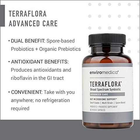 Terraflora Advanced Care – Suplemento SBO de Cuidados Avançados com Complexo Patenteado PreforPro (60ct) - Enviromedica