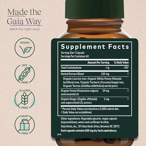 Cramp Relief – Equilíbrio Hormonal com Ervas para Alívio de Cólicas - Gaia Herbs