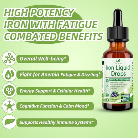 Vita PLynxera - Suplemento Líquido de Ferro para Mulheres e Homens – Marca em Destaque