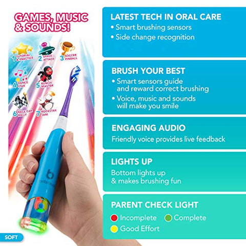 Escova de Dentes Interativa Inteligente para Crianças a Pilha, 1 Unidade - BriteBrush
