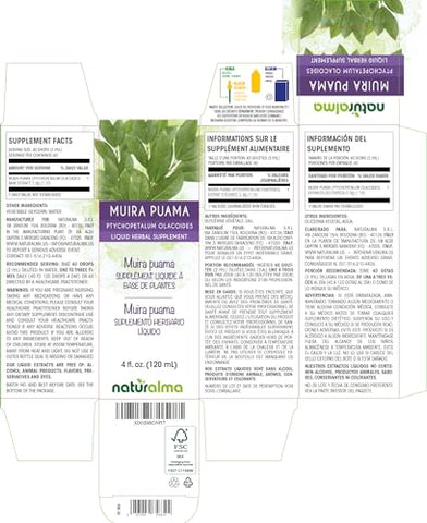 Muira Puama Extrato Líquido – 118 ml – Tintura sem Álcool – Suplemento Herbal – Vegano - Naturalma
