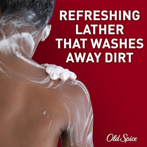 Red Collection Body Wash for Men – Fragrância Capitão – 710 ml (Pacote com 4 unidades) - Old Spice