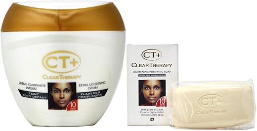 CT+ Clear Therapy - Clear Therapy Cream 400ml – Barra de Beleza 175g | Creme Hidratante para Pele