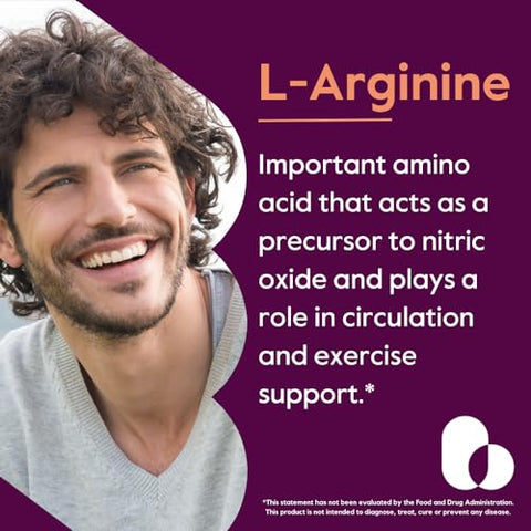 L-Arginine 1000mg por Comprimido (240 Comprimidos) com 20%% Mais L-Arginina Pura em Comparação aos Produtos de L-Arginina HCL - BESTVITE
