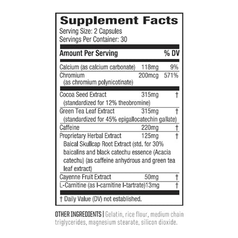 Ripped Fuel Extreme – Suplemento Energético para Apoiar o Gerenciamento de Peso – 60 cápsulas - Twinlab