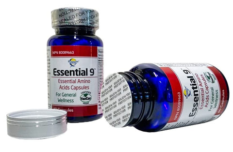 Sunshine Biopharma - Cápsulas de Aminoácidos Essenciais 9 Puros em Forma Livre para Imunidade, Proteção Muscular, Bem-Estar e Energia, Certificado Vegano