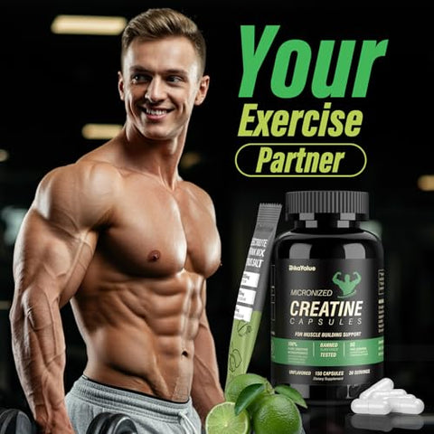Bikayalue - Cápsulas de Creatina: Potencialize seus resultados com a marca líder em suplementos esportivos