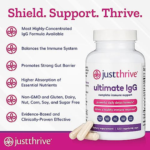 Suplemento de Suporte Imunológico Completo – Fórmula Detox, 120 Cápsulas Vegetais - Just Thrive