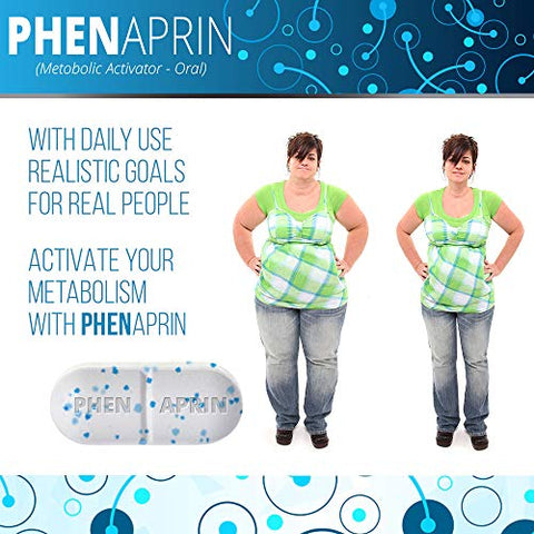 PhenAprin - Pílulas Dietéticas para Perda de Peso e Estímulo de Energia – Queimador de Gordura Ótimo e Supressor de Apetite. Ajuda a Manter e Controlar o Apetite