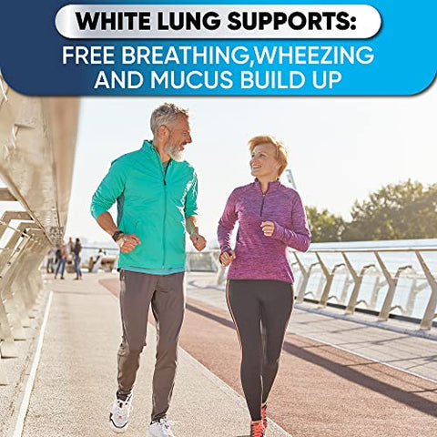 White Lung by NutraPro – Limpeza e Desintoxicação dos Pulmões. Apoia a Saúde Pulmonar. Suporta a Saúde Respiratória. 60 Cápsulas – Fabricado em Instalação Certificada pela GMP