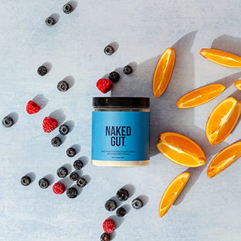 Naked Nutrition - Naked Gut – Pó Natural para Limpeza Intestinal, Suporte Digestivo, Livre de Transgênicos, Soja e Glúten, Vegano e Hipoalergênico, 40 Porções