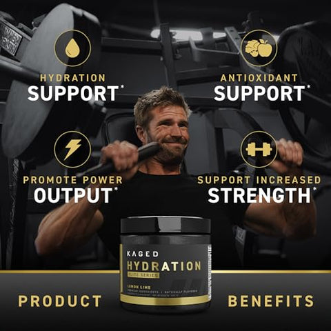 Electrolytes: Hidratação Elite em Pó Premium, Treino Intra e Pós, Limão e Lima, 30 Porções - Kaged
