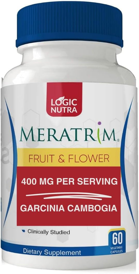 Logic Nutra - Meratrim 400 mg – Extrato de Garcinia Mangostana (Casca da Fruta) – Livre de Estimulantes – 60 Cápsulas Vegetais