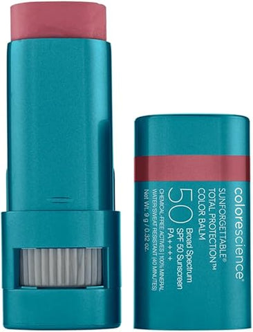 Colorescience Sunforgettable Bálsamo Labial SPF 50, Mineral, Amplo Espectro, Construível – Proteção Total