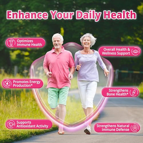 ELLAMENTZ - Suplemento de Suporte Imunológico 10 em 1, c/1200mg Equinácea, Sabugueiro Vitamina C – Marca em Destaque