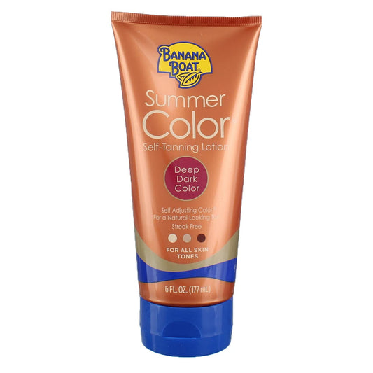 Loção Autobronzeadora Summer Color, 177ml | Cor Profunda para Todos os Tons de Pele, Loção Autobronzeadora, Loção Gradual, Loção Autobronzeadora sem Sol, Banana Boat Self - Banana Boat