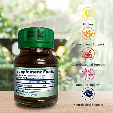 Chlorella Growth Factor Líquido – Superfood Nutracêutico Rico em Nutrientes, Proteínas, Vitaminas e Minerais – 100% Natural e Poderoso - BioPure