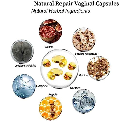 Dmqwhtj - Cápsulas Naturais de Reparo Vaginal, Parador Instantâneo de Coceira – Marca: Natural Repair