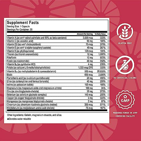 Celebrate Bariatric Supplements - Celebrate Vitamins CelebrateONE 45 – Multivitamínico Bariátrico de 1 por dia com 45mg de Ferro – Vitaminas Essenciais