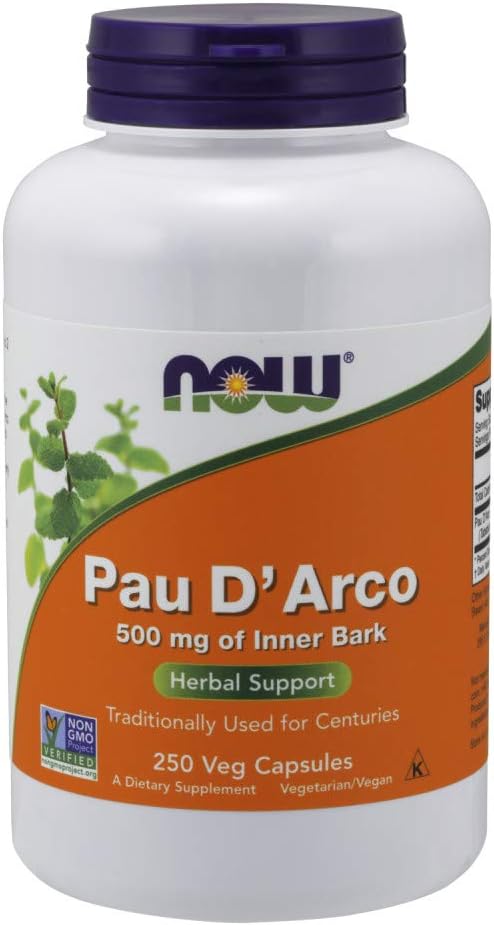NOW Foods - Now Foods PAU D’Arco 500mg – 250 Cápsulas Vegetais | Comprar Online