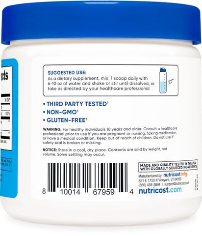 Calcium BHB (250g) – Sal de Cálcio Cetona – Sem OGM e Sem Glúten - Nutricost