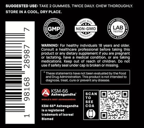 TERRA ELMNT - Libido Booster para Mulheres 4.050mg KSM-66 Ashwagandha Gummies com Raiz de Maca Vermelha 30x mais Potente – Libido Feminina