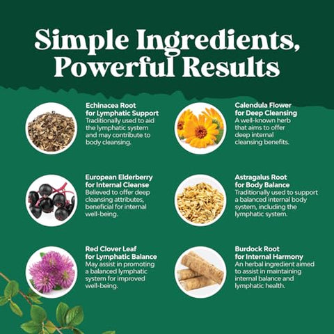 Natures Craft - Certificado Orgânico – Gotas de Drenagem Linfática – Limpeza Linfática Herbal e Suporte Imunológico com Equinácea e Hydrastis – Marca: Echinacea Goldenseal – 30ml