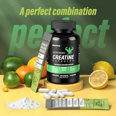 Bikayalue - Cápsulas de Creatina: Potencialize seus resultados com a marca líder em suplementos esportivos