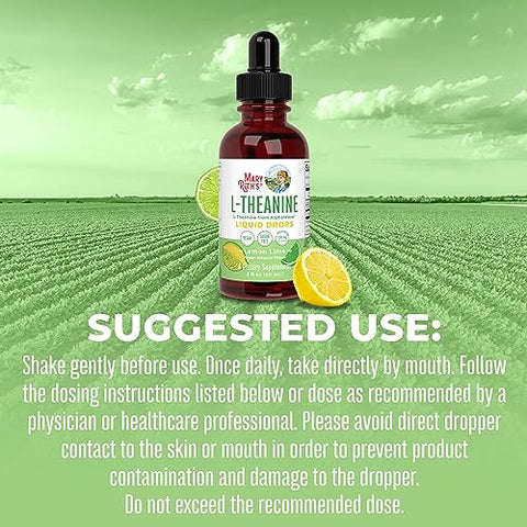 MaryRuth Organics - MaryRuth’s L Theanine 200mg Gotas Líquidas | Suporte ao Humor para Adultos  MaryRuth