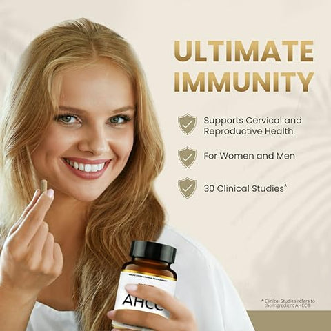 HPD Rx - Premium AHCC: Potente Imunoestimulante Natural – 60 cápsulas de 500mg