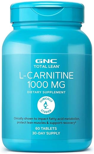 Total Lean L-Carnitine 1000mg – 60 Tablets | Suporte para Recuperação e Crescimento Muscular Magro - GNC