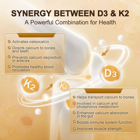 Vitamina D3 K2 com Cálcio – Fortaleça seus ossos – 60 cápsulas - NATURE TARGET