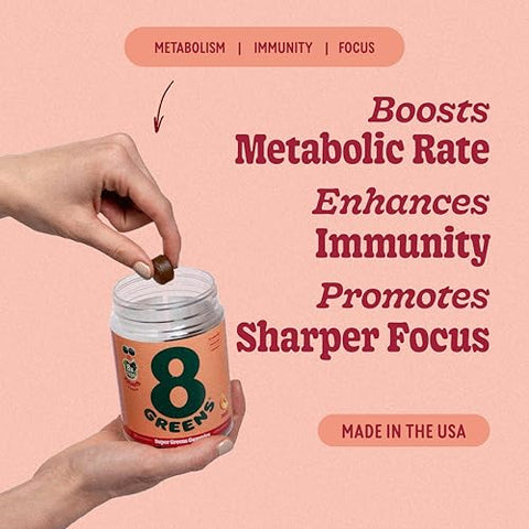 Gummies | Superalimentos em Pó em formato de Goma para Metabolismo e Imunidade | 60g - 8Greens