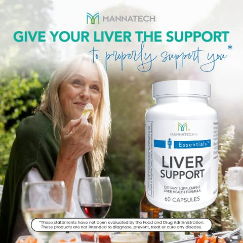Liver Support – Cápsulas 60 unidades. Desintoxicação e Limpeza do Fígado para uma Função Hepática mais Saudável. Contém Inositol, Raiz de Dente-de-Leão, Raiz de Alcaçuz, Cardo Mariano, Cúrcuma - Mannatech