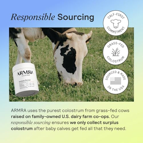 Colostrum™ Premium em Pó, Alimentação Natural, Saúde Intestinal, Imunidade e Pele - ARMRA