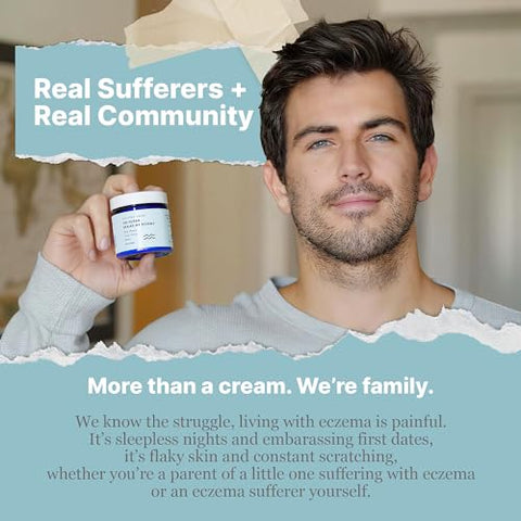 The Ocean Healed My Eczema - Creme Calmante Natural – Algas Marinhas Aveia Coloidal – para Pele Propensa a Eczema Psoríase – Minerais do Mar – para Pele Sensível – Creme Hidratante para Eczema em Pele Seca (120g)